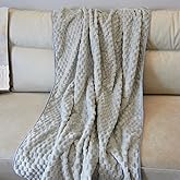 Ahinahwap Water Resistant Blanket for Bed Couch Sofa, Cat/Dog Blanket Waterproof Washable, Small Cozy Reversible Furniture Protector, Leakproof Throw (40"x60", Glacier Gray/Cloud Gray)