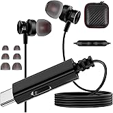 Wired USB C Headphones with Type C Charging Port for Samsung/Google Earbuds Corded in Ear Buds USBC Earphones for Apple for iPhone 17 16 15 16e for Galaxy S26 S25 for Pixel 10 9 for iPad/Android