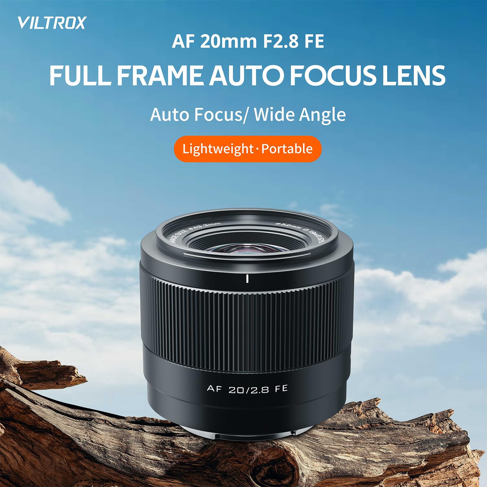 VILTROX 20mm F2.8 FE für Sony E Mount,AF 20mm f/2.8 E-Mount Vollformat Objektiv,Prime Weitwinkelobjektiv für Sony Alpha a7 a7III a7R a7RII I a7RIV a7S a7SII a9 a7C a6700 zv-e100 a6600 a6400 a7iv a7ii 2