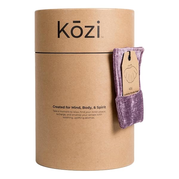 KOZI NECK HEATING PAD | MICROWAVEABLE WEIGHTED SHOULDER HEATING PAD | NECK AND SHOULDER HEATING PAD WITH CLAY BEADS & AROMATHERAPY (AMETHYST)