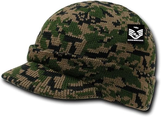 camo stocking cap with bill