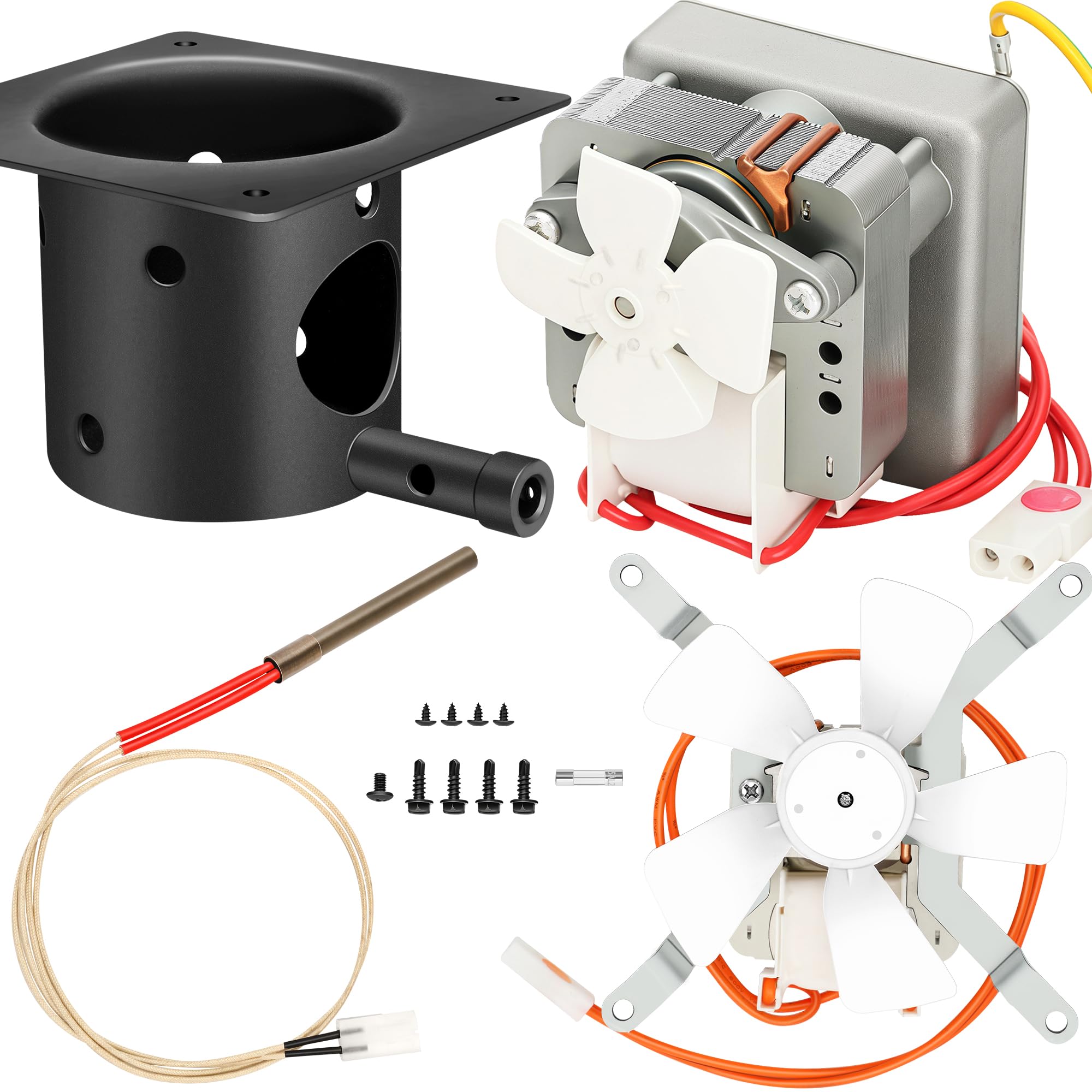 Photo 1 of Auger Motor,Grill Induction Fan Kit, Fire Burn Pot and Hot Rod Ignitor,Traeger Parts Replacement Traeger Grill Parts for Pit Boss Grill Parts and Auger Motor Traeger Grill for bbq Traeger Fan Kit
