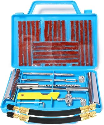 Kit de reparación de pinchazos de 32 Piezas para Coche, Moto, Tractor, Caravana