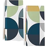 GWFSJYU Boho Kitchen Towels Set of 2, Mid Century Modern Dish Tea Towels for Kitchen, Bohemian Abstract Decorative Hand Towel for Bathroom, Boho Kitchen Decor, 16x24 Inch