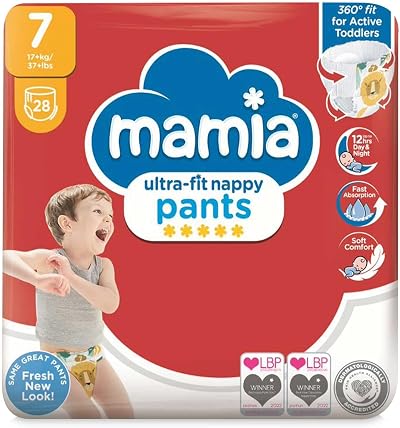 Mamia Ultra-dry XXL Nappy Pants Size 7 28 Pack Aldi Mamia