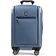 Travelpro Platinum Elite Hardside Expandable Carry on Luggage, 8 Wheel Spinner, TSA Lock, Hard Shell Polycarbonate Suitcase, Dark Sky Blue, Carry on Laptop Pocket 21-Inch