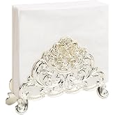 Vintage Metal Napkin Holder Kitchen - Silver Table Decor Paper Accessories | Napkins Paper Servilleteros, Crystal Desk Servilletas Decorative, Cute Upright Servilletas Dispenser for Party Dinner Lunch