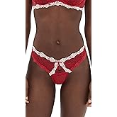 For Love & Lemons Women's Fiona Lace Thong Panties