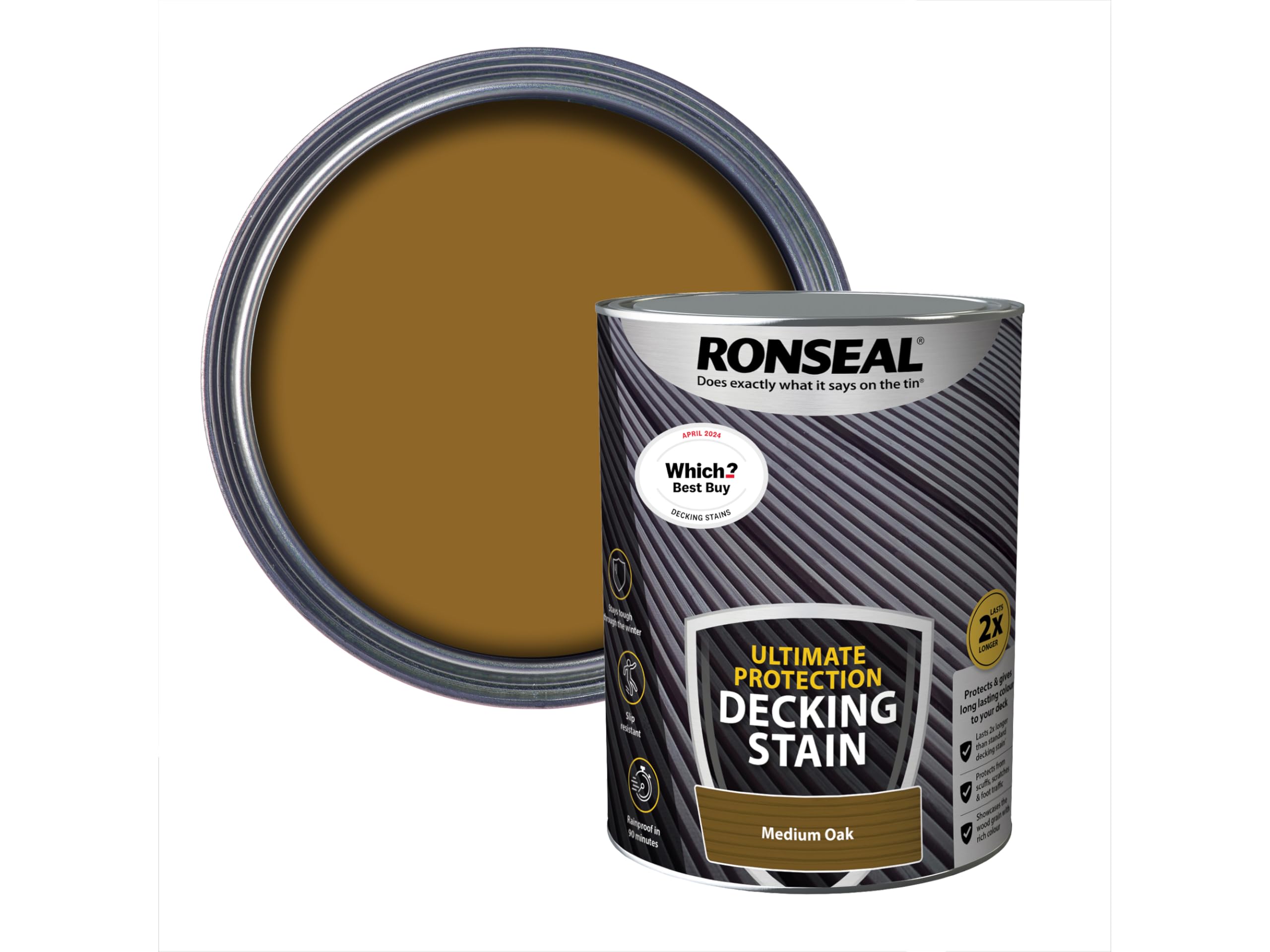 Ronseal Ultimate Protection Decking Stain Medium Oak 5L
