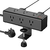 CCCEI Desk Clamp Power Strip with 9