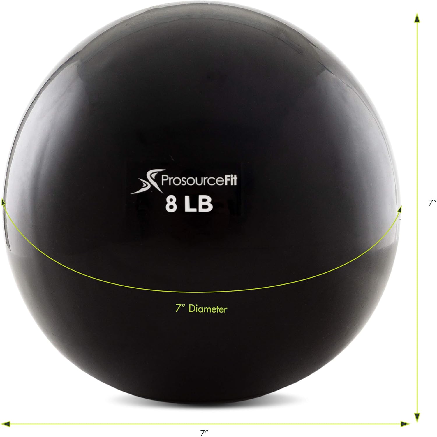 ProsourceFit Weighted Toning Exercise Balls for Pilates, Yoga, Strength Training and Physical Therapy, 8 lb, Black, : Sports & Outdoors