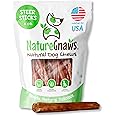 Nature Gnaws USA Steer Sticks for Dogs 5-7" (8oz) - Mixed Thickness - Long Lasting for Aggressive Chewers and Large Dogs - Natural Beef Bully Dog Chew Bones