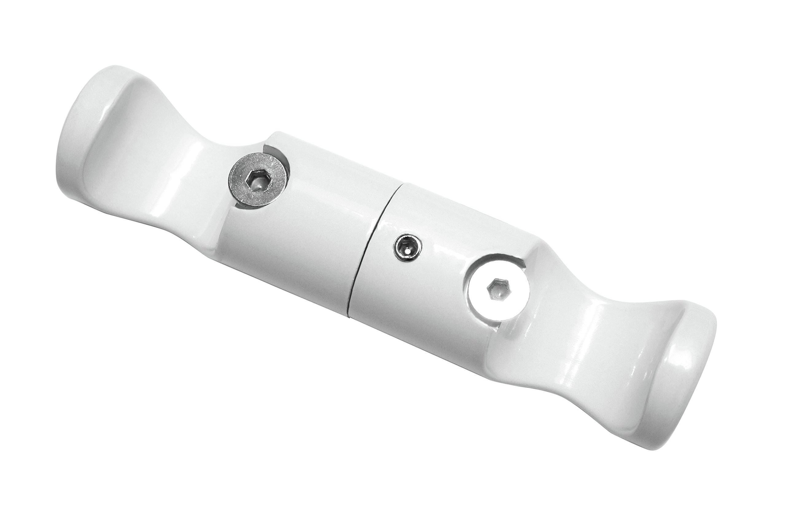 Gardinia Ceiling Bracket Adapter for Curtain Rods, 2-Rod Holder, Open, Mounting Kit Included, 20 mm Diameter, White