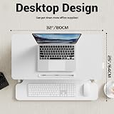 ERGOMAKER 32in Standing Desk Converter Dual Monitor White 80cm Wide view 5