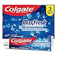 Colgate MaxFresh Cool Mint Gel Toothpaste - Fluoride Whitening Formula with Enamel Protection for a Fresh Clean Smile - Denti