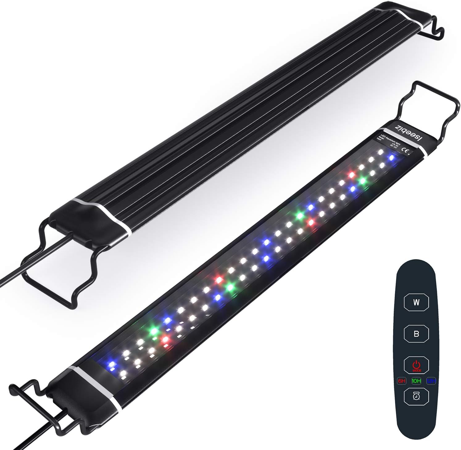 Amazon 水槽照明 Ledライト 水槽ライト アクアリウムライト 熱帯魚ライト タイマー 6 10 12h 不定時 3つの照明モード 10段階明るさ調整 スライド式 Led 時 長寿命 観賞魚飼育 水草育成 淡水 海水両用 Ipl 50 Iseebiz ペット用品 通販