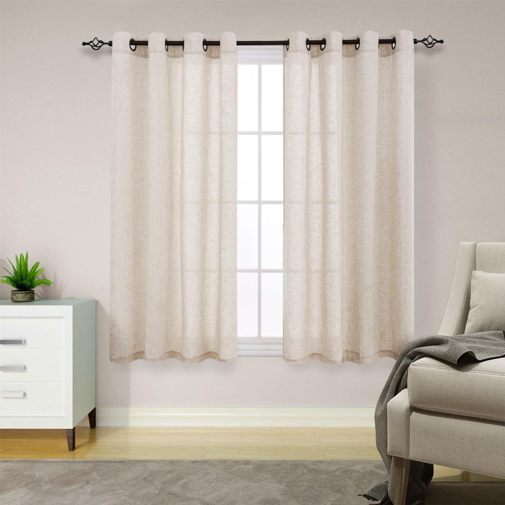 Best curtains for living room geometric pair -sheer