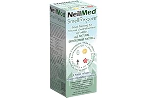 NeilMed Smell Restore - All Natural Smell Training Kit with 4 Separate Essential Oil Inhalers. Eucalyptus, Rose, Lemon and Cl