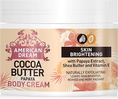 American Dream Papaya Butter Body Cream 500ml Shea Butter Vitamin E Brightening