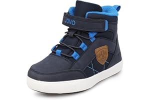 UOVO Boys Winter Boots Boys Snow Boots Shoes Kids Waterproof Sneakers Outdoor Winter Shoes Hi Top Non-Slip