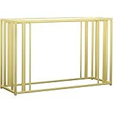 Coaster Home Furnishings - Adri - Metal and Glass - 47-Inch Rectangular Console Table with Open Frame and Geometric Base - En