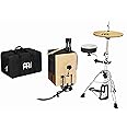 Meinl Percussion Cajon Box Drum Set Kit for Low Volume Acoustic Music with Snare, Hihat Cymbals, Pedal, Shaker, Rods, Bag and Hardware (CAJ-Drumset-3)
