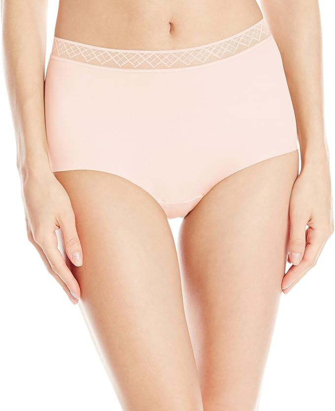 Vassarette Women's Invisibly Smooth Brief Panty 13383, Rosy Cheeks