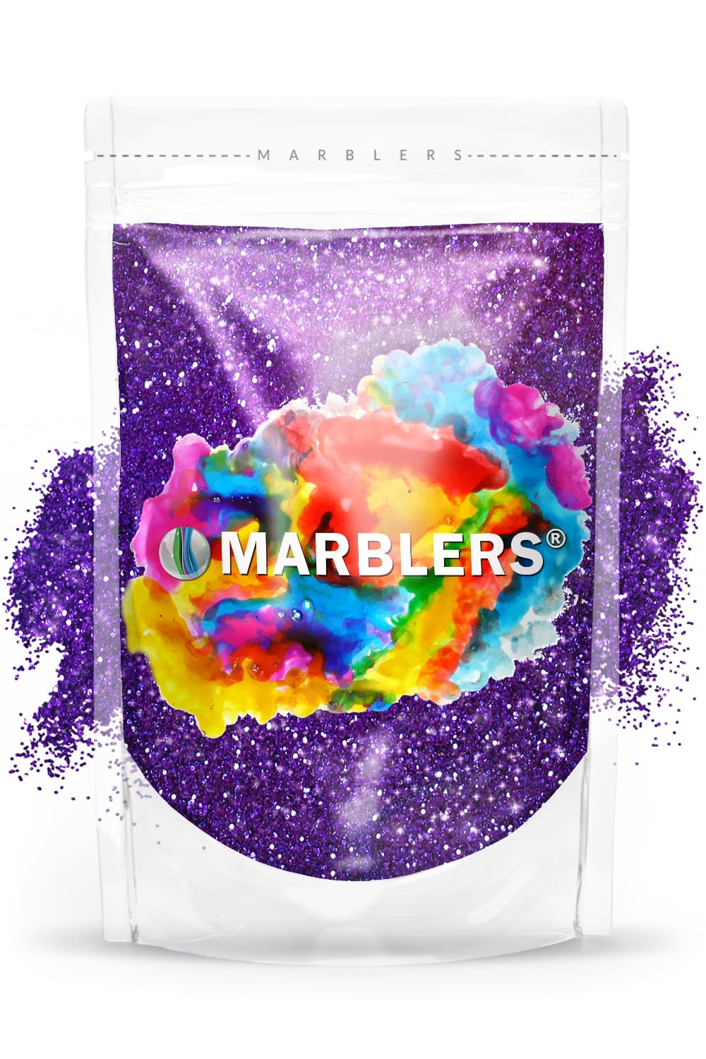 MARBLERS Twinkle Glitter [Amethyst] 3oz (85g) | Fine | Non-Toxic, Vegan, Cruelty-Free | Face, Body, Eyeshadow, Hair, Festival, Party Makeup | Nail Art, Polish | Resin, Tumbler, Slime, Craft