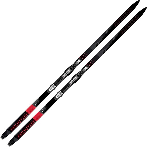 Alpina Sports Frontier Skin Skis with NIS 2.0 Mounting Plates, Black/Red, 182cm