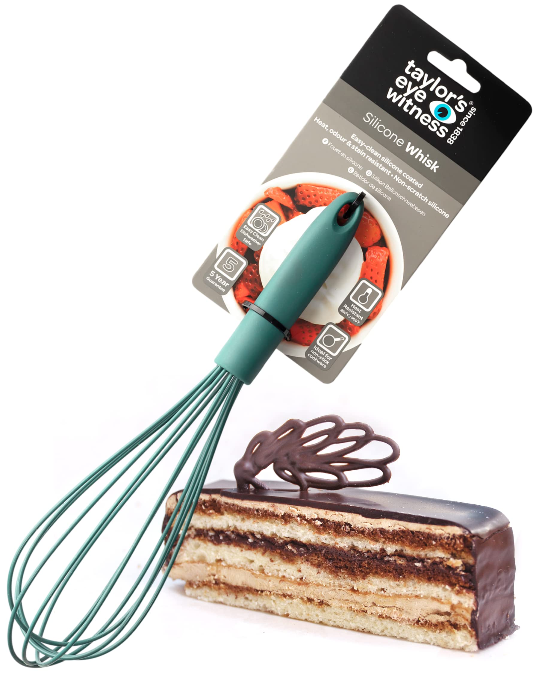 Taylors Eye Witness Large Aqua Blue Silicone Whipping Whisk