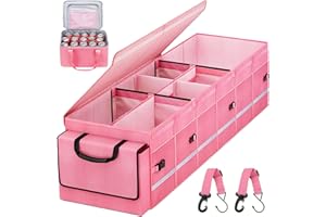 GDNASIST Car Trunk Organizer and Storage with Removable Leakproof Cooler Bag, 6 Removable Dividers for Custom Space, Collapsible Trunk Storage with Non Slip Bottom, Foldable Cover. And 3 Year Warranty