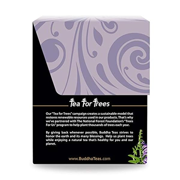 BUDDHA TEAS ORGANIC SKULLCAP TEA – OU KOSHER, USDA ORGANIC, CCOF ORGANIC, 18 BLEACH-FREE TEA BAGS