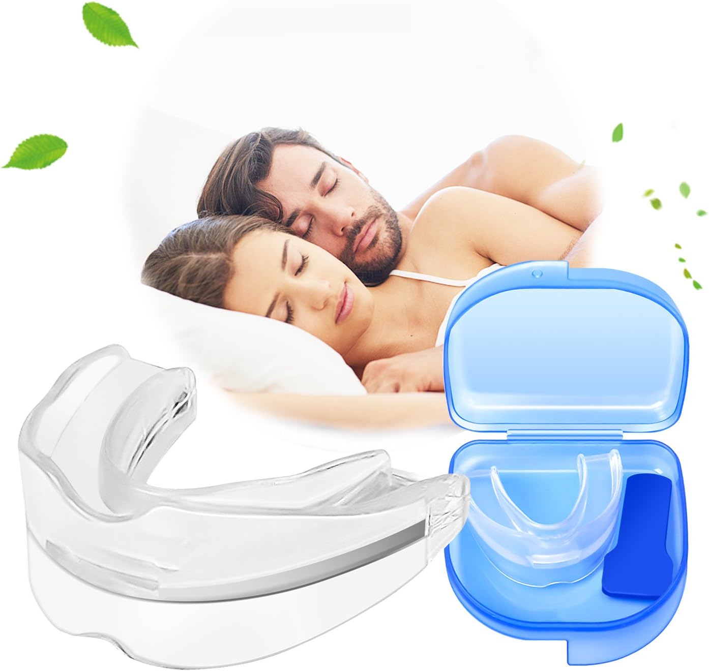 Mouth Guard, MoRo Anti Snoring Devices Mouthpiece with Case for Teeth Grinding Natural and Comfortable Sleep