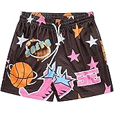 DIOTSR Mens Graphic Basketball Shorts Drawstring Running Workout Shorts Summer Cool Casual Shorts