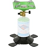Flame King Bottle Top Single Cooking Camp Burner with Lightweight Base Stand, for Use with 16.4 ounce Propane Gas Cylinders (