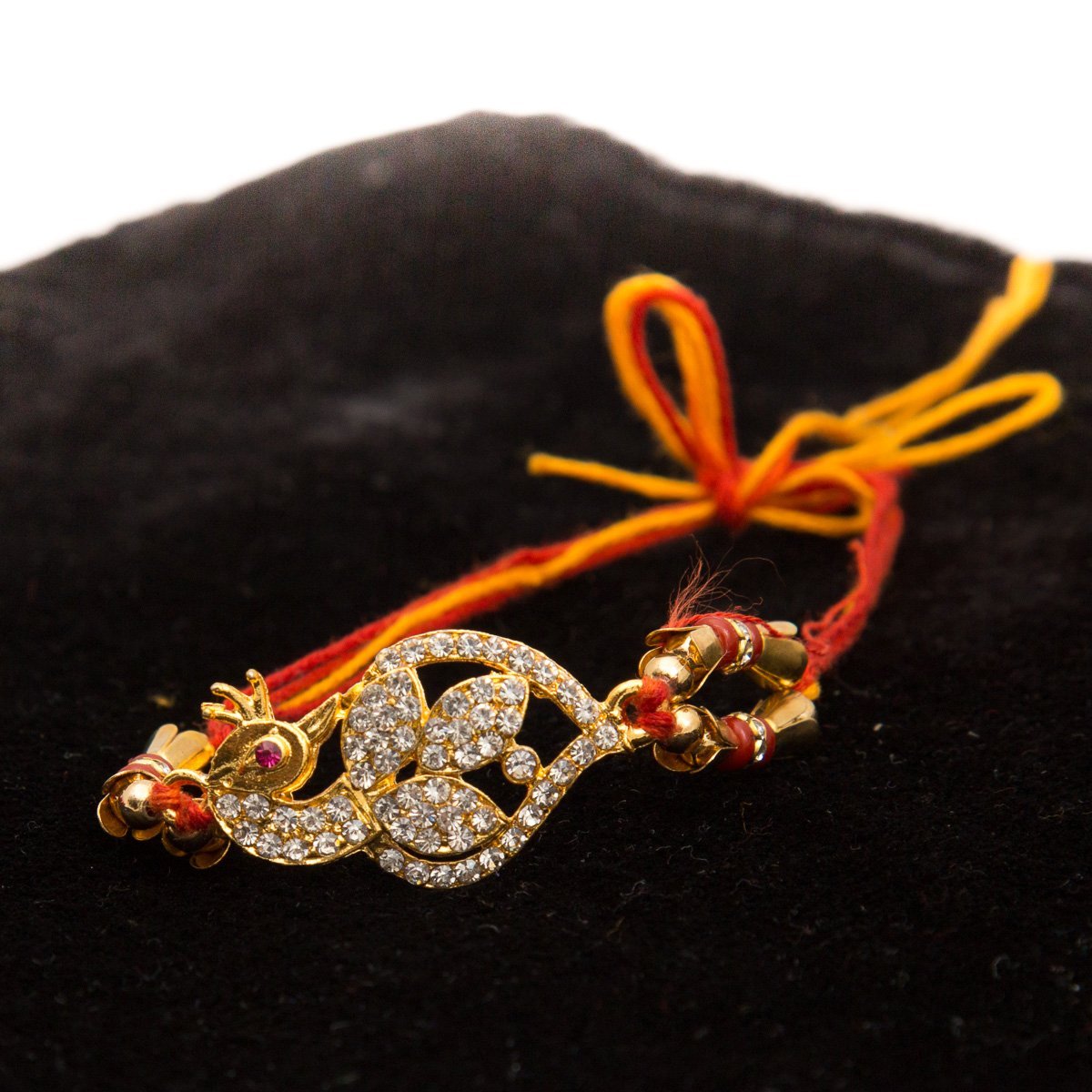 to the nines elegant rakhi for beloved brother - golden