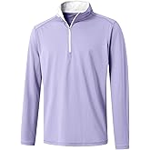 Quarter Zip Pullover Men Performance Dry Fit Stripe Mock Neck Midlayer Golf 1/4 Zip Pullover Mens Sweatshirt