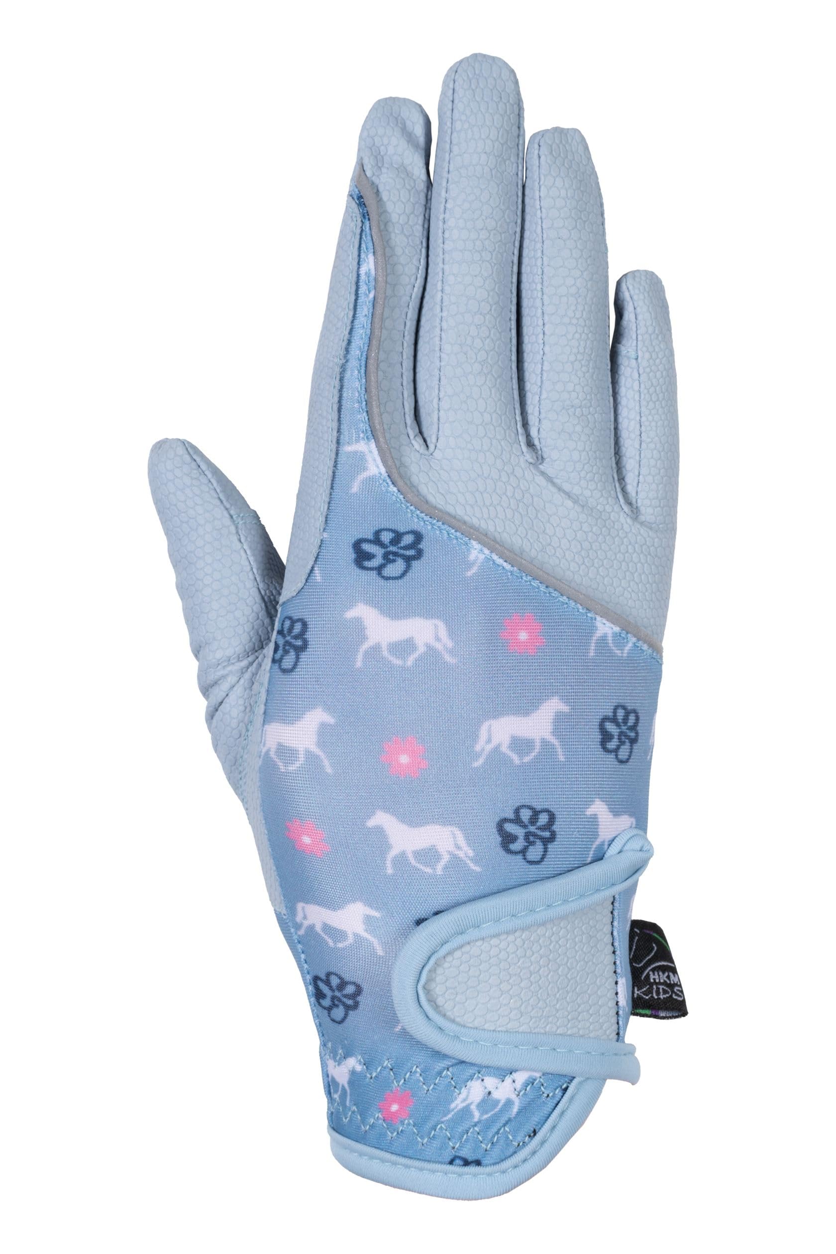HKM Bria Riding Gloves Smoke Blue 10
