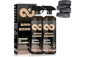 CROOT 2 Pack Brake Bomber Wheel Cleaner, Non-Acid Wheel Cleaner, Perfect for Cleaning Wheels and Tires, Rim Cleaner & Brake Dust Remover, Safe on Alloy, Chrome, and Painted Wheels（120ml*2）