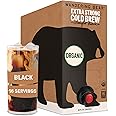 Wandering Bear Straight Black Organic Cold Brew Coffee On Tap, 128 fl oz (1 gallon) - Extra Strong, Bold, Smooth, Unsweetened, Shelf-Stable, Ready to Drink, 100% Organic Iced Cold Brewed Coffee Drinks