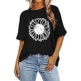 Womens Oversized T Shirts Loose Fit Graphic Tees Summer Casual Short Sleeve Tops