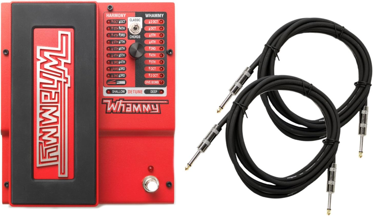 Digitech Whammy 5 Multi-Effects Pedal Bundle with 2 Cables and Power Supply