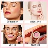 Oulac Shimmer Blusher Coral lluminator for Cheeks Light Tone Skin F03 Sweet Date view 3