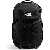 The North Face Women's Surge Commuter Laptop Backpack - Everyday Travel Bag, 16" Laptop Sleeve, Water-Repellent, TNF Black/TNF Black-NPF, One Size