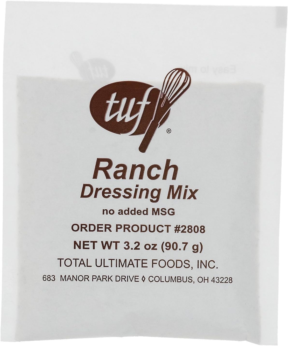 Total Ultimate Foods Ranch Salad Dressing Mix (no MSG), 3.25-Ounce Units (Pack of 18)