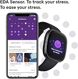 Fitbit Sense Advanced Smartwatch Heart Health Stress Skin Temp Carbon Graphite view 4