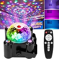 Laucnpty Disco Ball Party Lights Sound Activated Strobe DJ Stage Lighting for Indoor Room Outdoor Dance Floor Parties Birthda