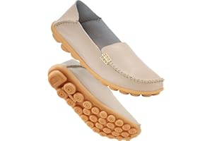 DUOYANGJIASHA Women's Comfortable Loafers Casual Round Toe Moccasins Wild Driving Flats Soft Walking Shoes Women Slip On