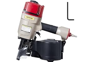 VEVOR Roofing Nail Gun CN80, Professional Coil Nailer from 2-Inch up to 3-1/4-Inch, Siding Nailer with Adjustable PC Magazine