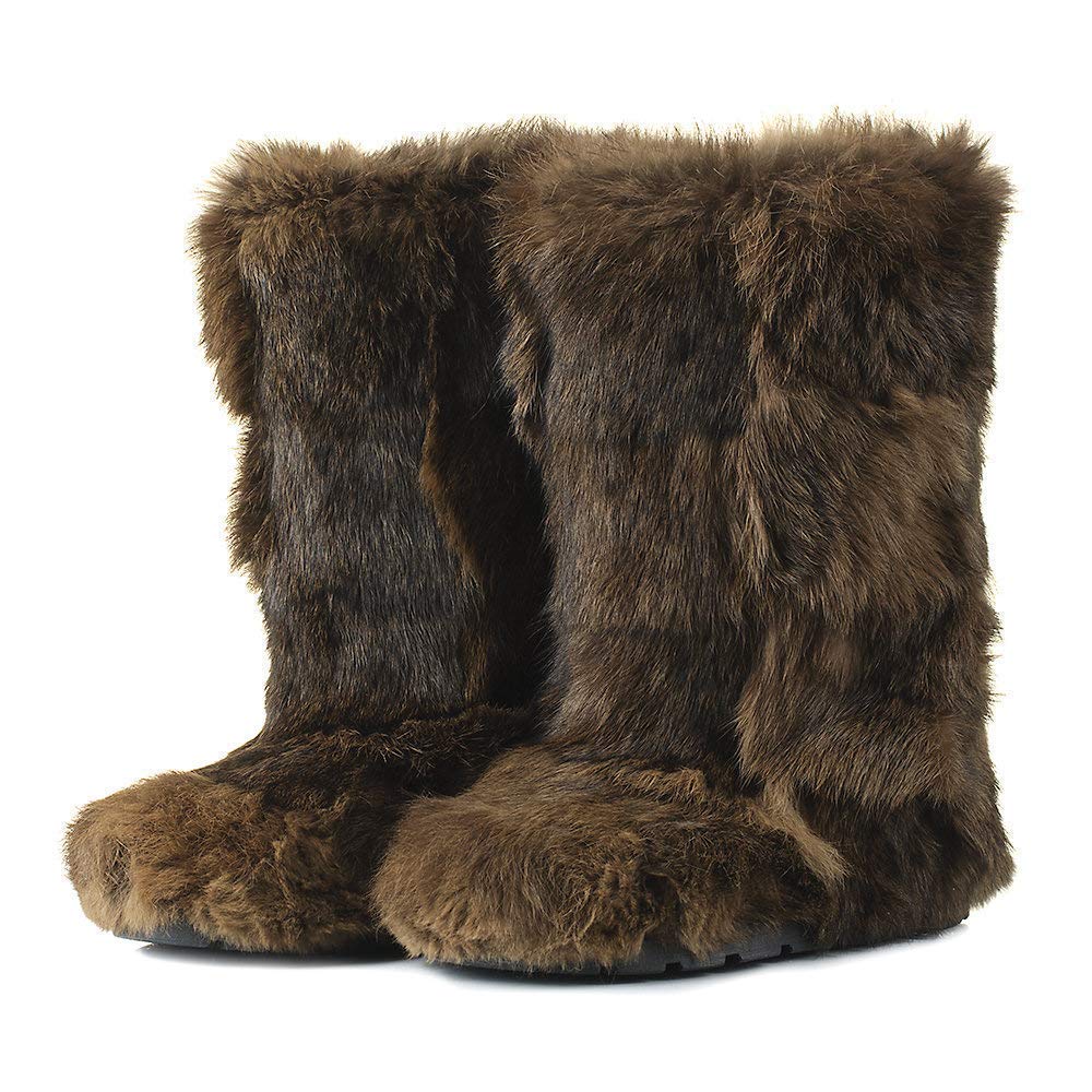 Brown Rabbit Boots for Women, Mukluk Boots, Yeti Boots